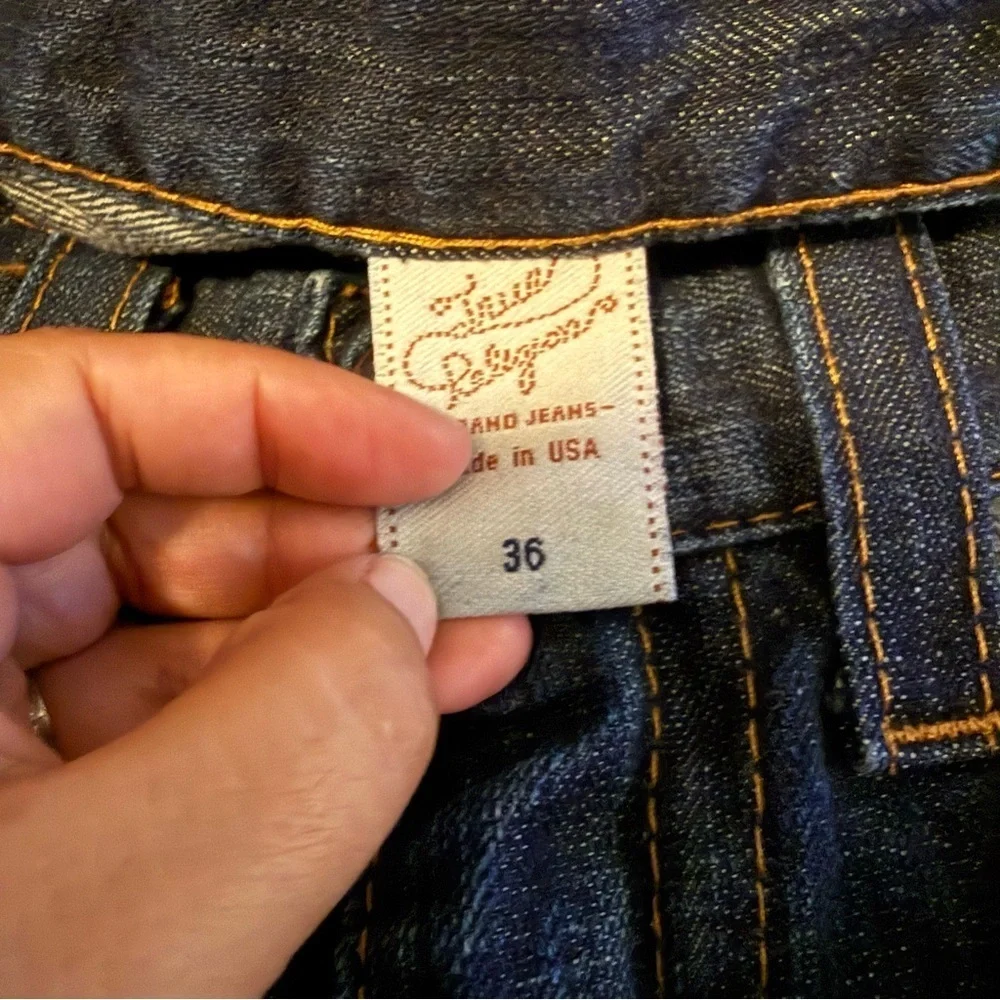 True Religion Section Row Seat Bootcut Jeans 36x34 Vintage Y2K USA Made Unique